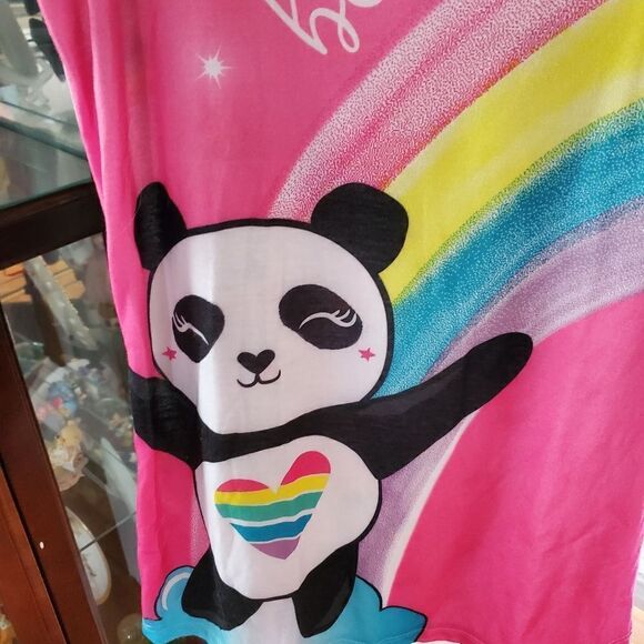 Adorable girls panda nightshirt size large 10/12 - Picture 2 of 3